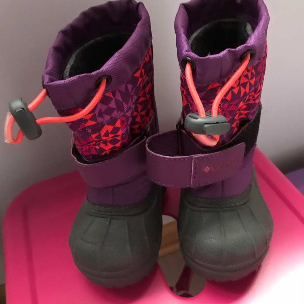 Columbia purple and fuschia snow boots